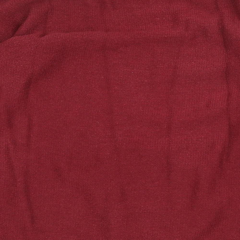 Debenhams Womens Red Round Neck Acrylic Pullover Jumper Size 14