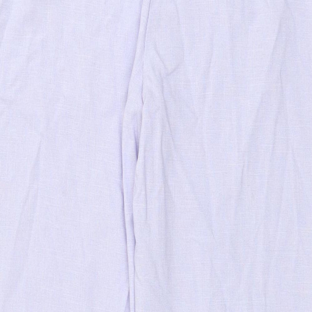 Essentials Womens Purple Polyester Trousers Size 16 Regular Zip