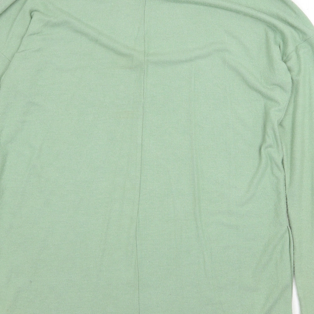 Dylan George Womens Green Round Neck Viscose Pullover Jumper Size S