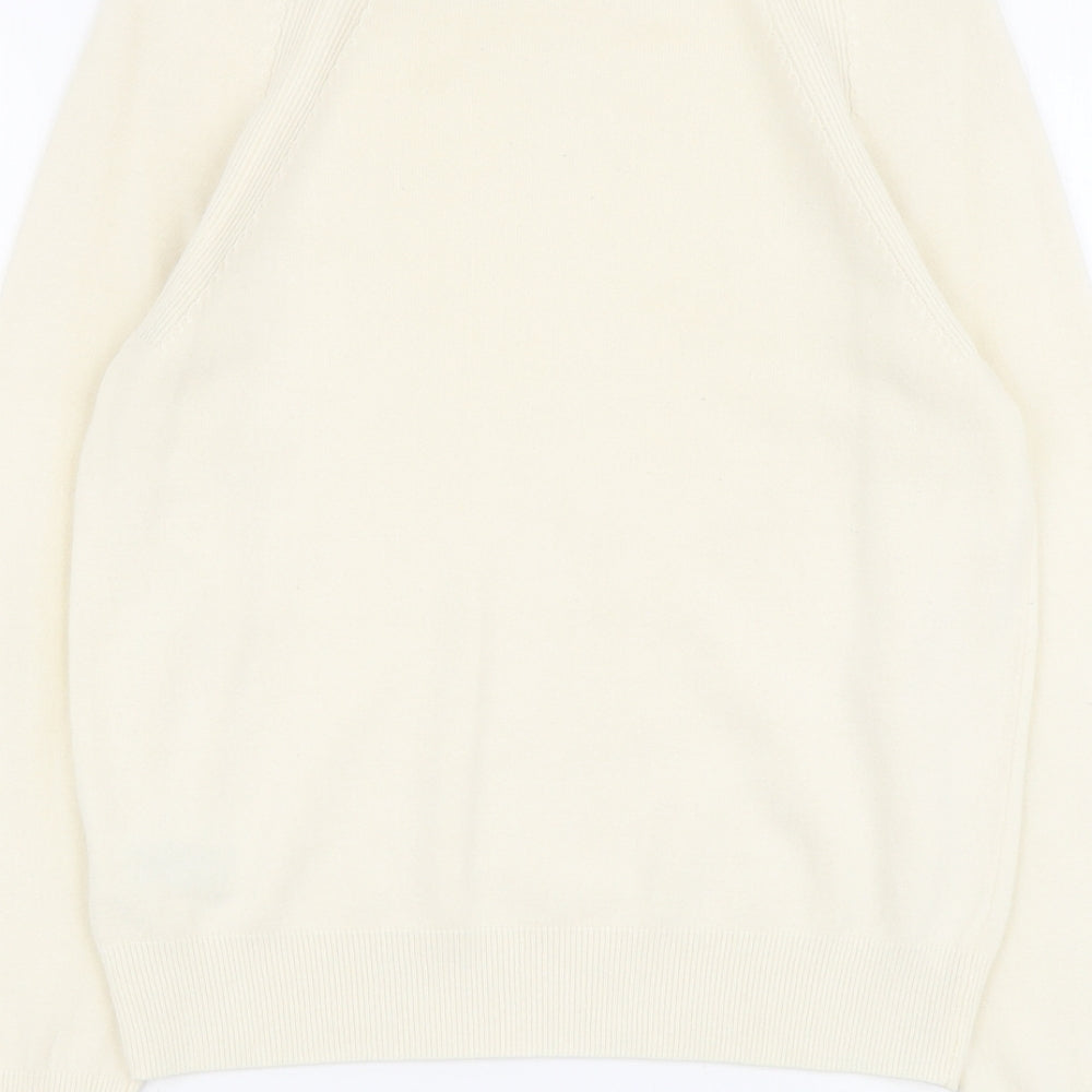 Marks and Spencer Womens Ivory Round Neck Acrylic Pullover Jumper Size 8