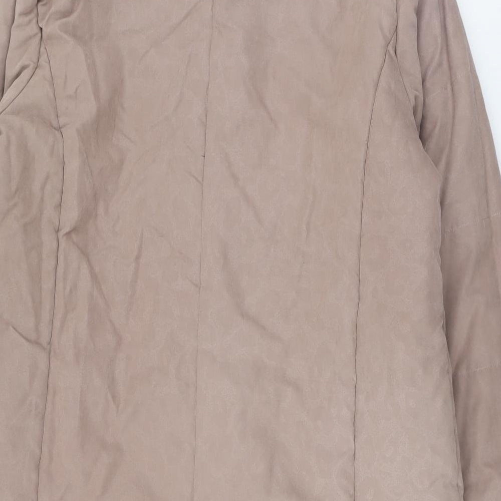 Finesse Womens Beige Jacket Size 14 Zip
