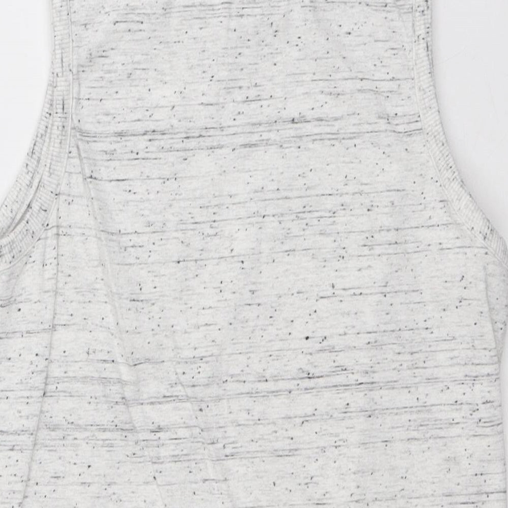 Next Boys Grey Cotton Basic Tank Size 8 Years Round Neck Pullover