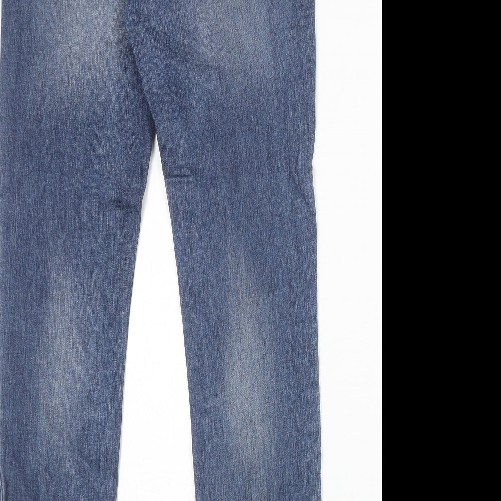 Springfield Womens Blue Cotton Skinny Jeans Size 28 in Regular Zip