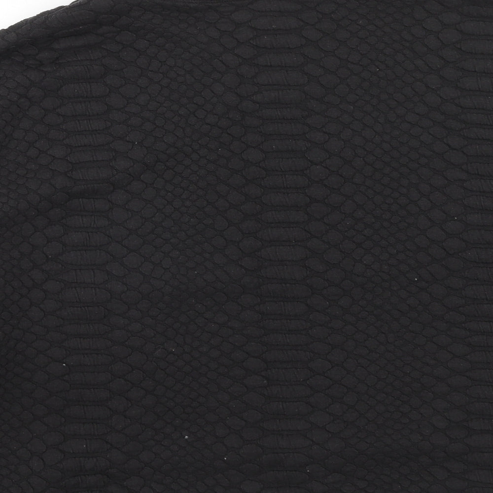 Dixie Womens Black Geometric Polyester Pullover Sweatshirt Size M Pullover