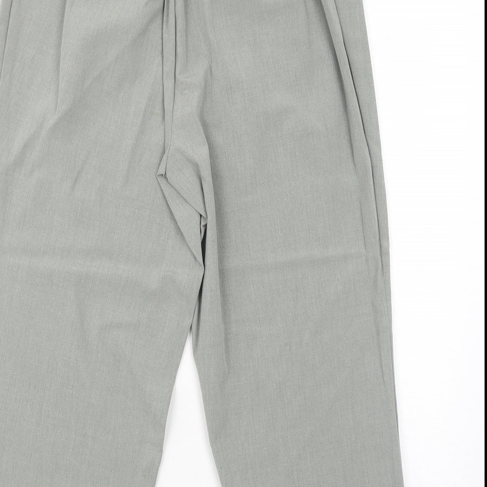 essence Womens Green Polyester Trousers Size 16 Regular