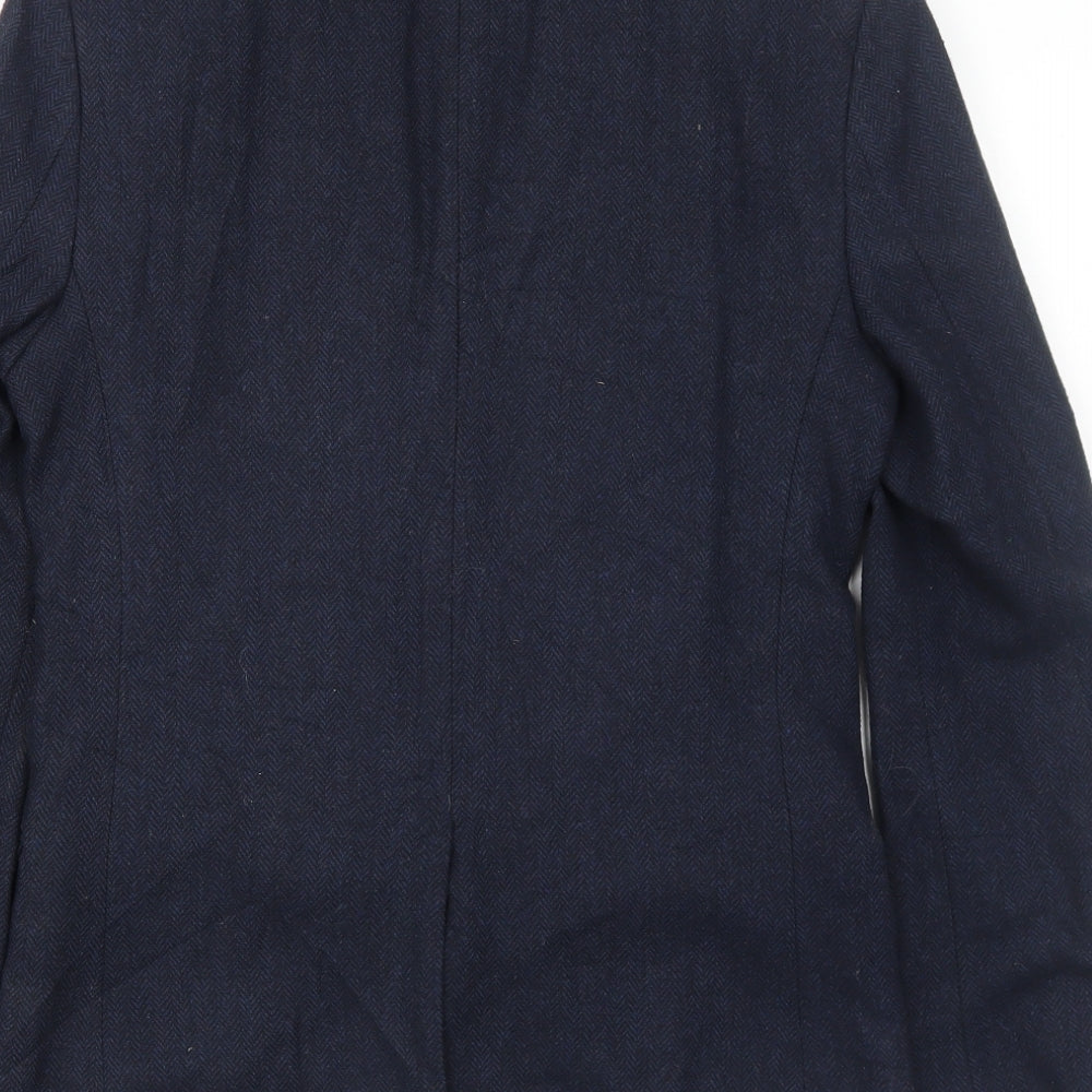 Topman Mens Blue Polyester Jacket Suit Jacket Size 34 Regular