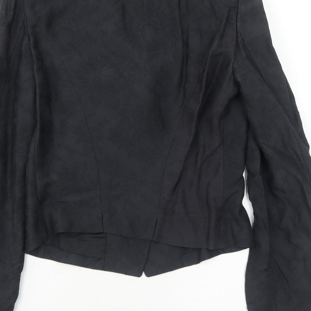 Armand Ventilo Womens Black Geometric Jacket Blazer Size 10 Button