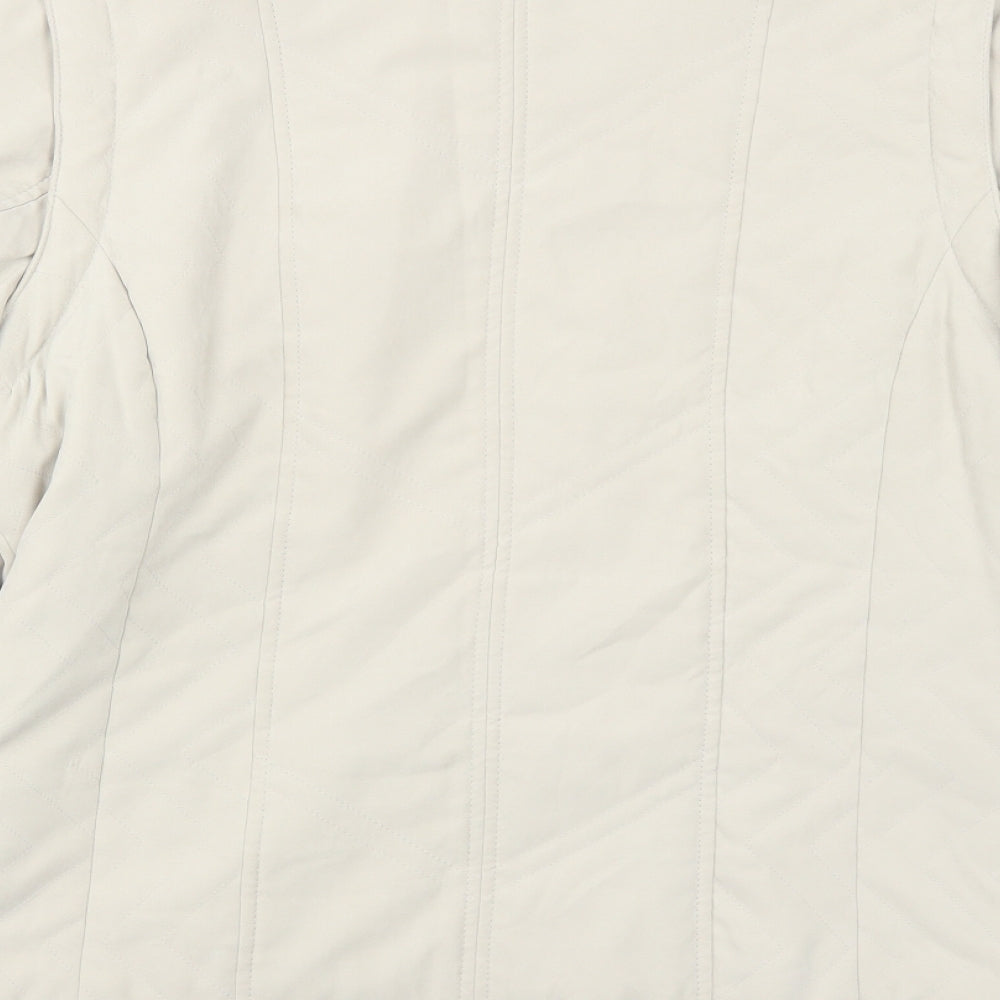 Elegance Womens Beige Jacket Size 14 Zip