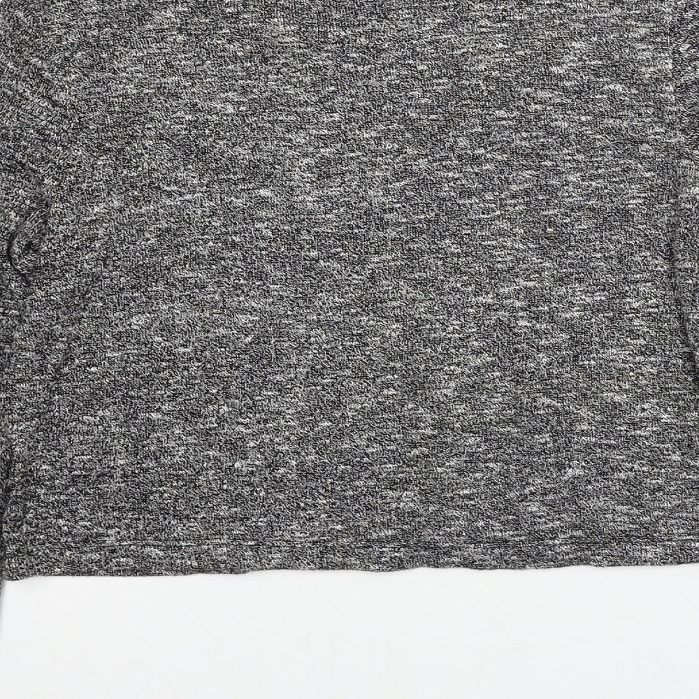 FOREVER 21 Womens Grey Round Neck Polyester Pullover Jumper Size S