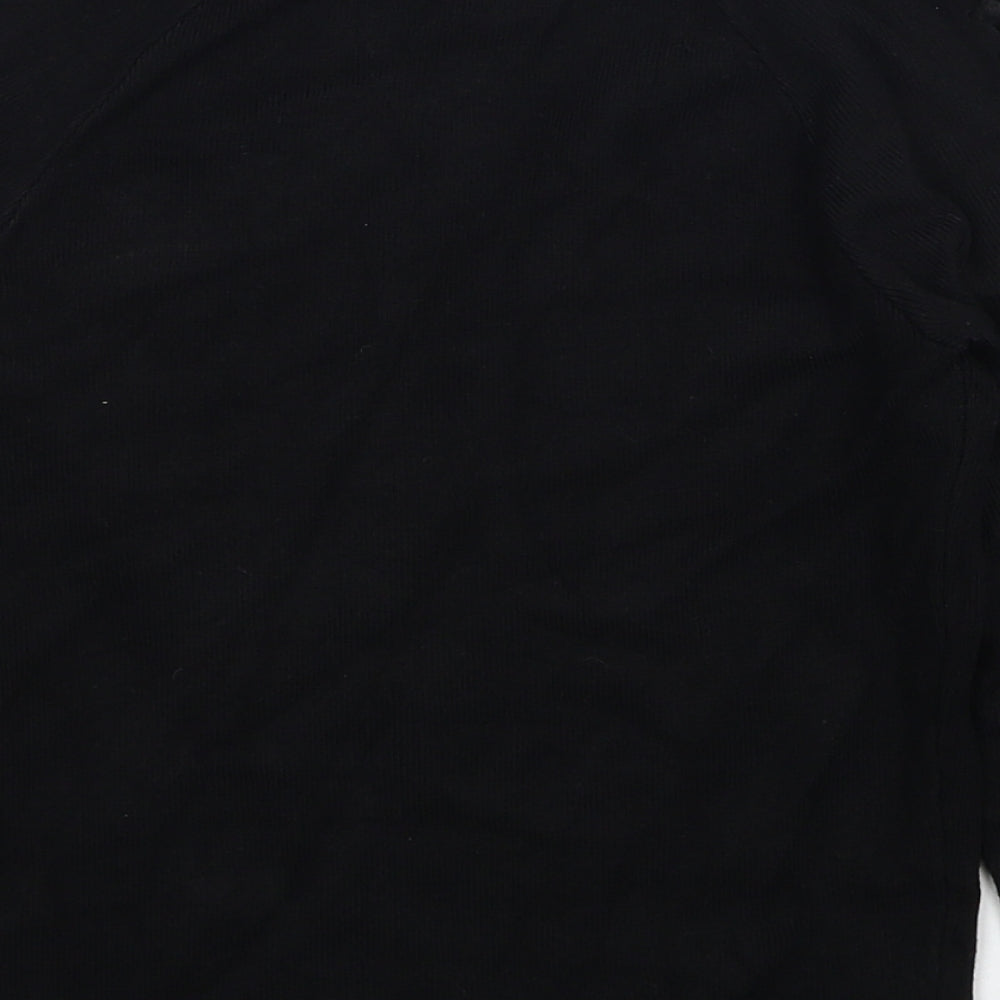 QED London Womens Black Scoop Neck Viscose Pullover Jumper Size S
