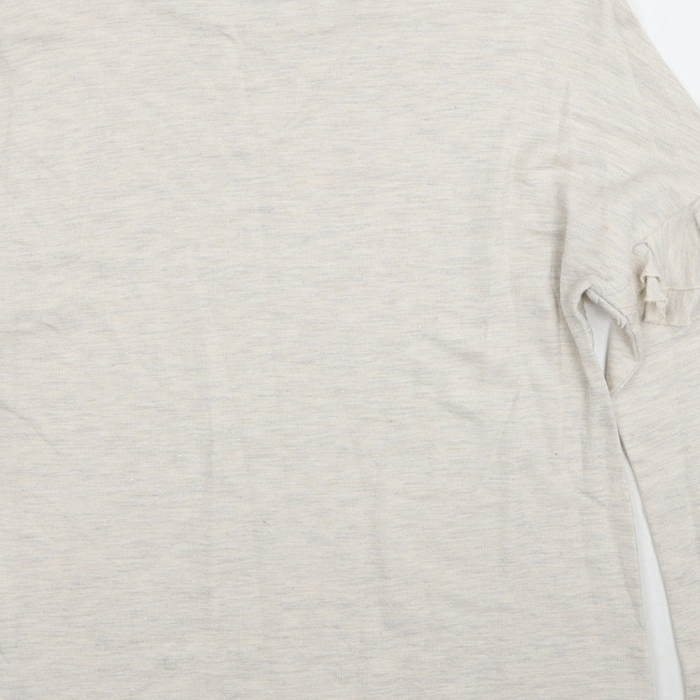 Marks and Spencer Womens Ivory Round Neck Viscose Pullover Jumper Size 10