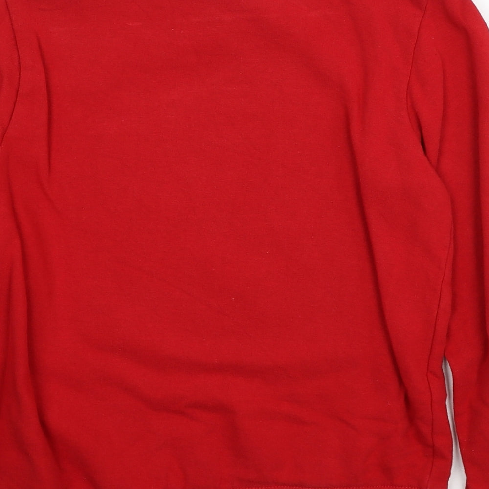 PEP&CO Boys Red Cotton Pullover Sweatshirt Size 10-11 Years Pullover