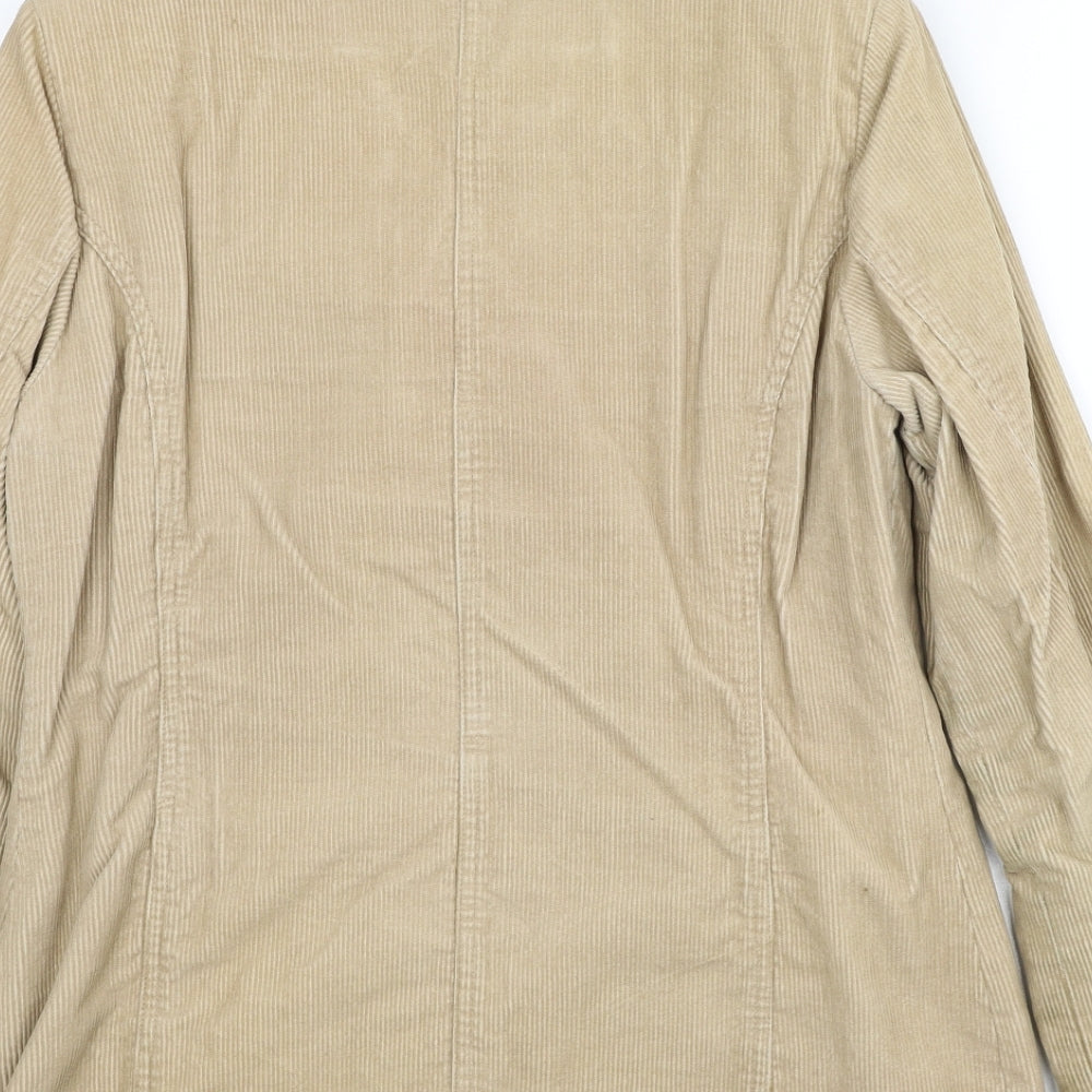 New Look Womens Beige Jacket Size 14 Button
