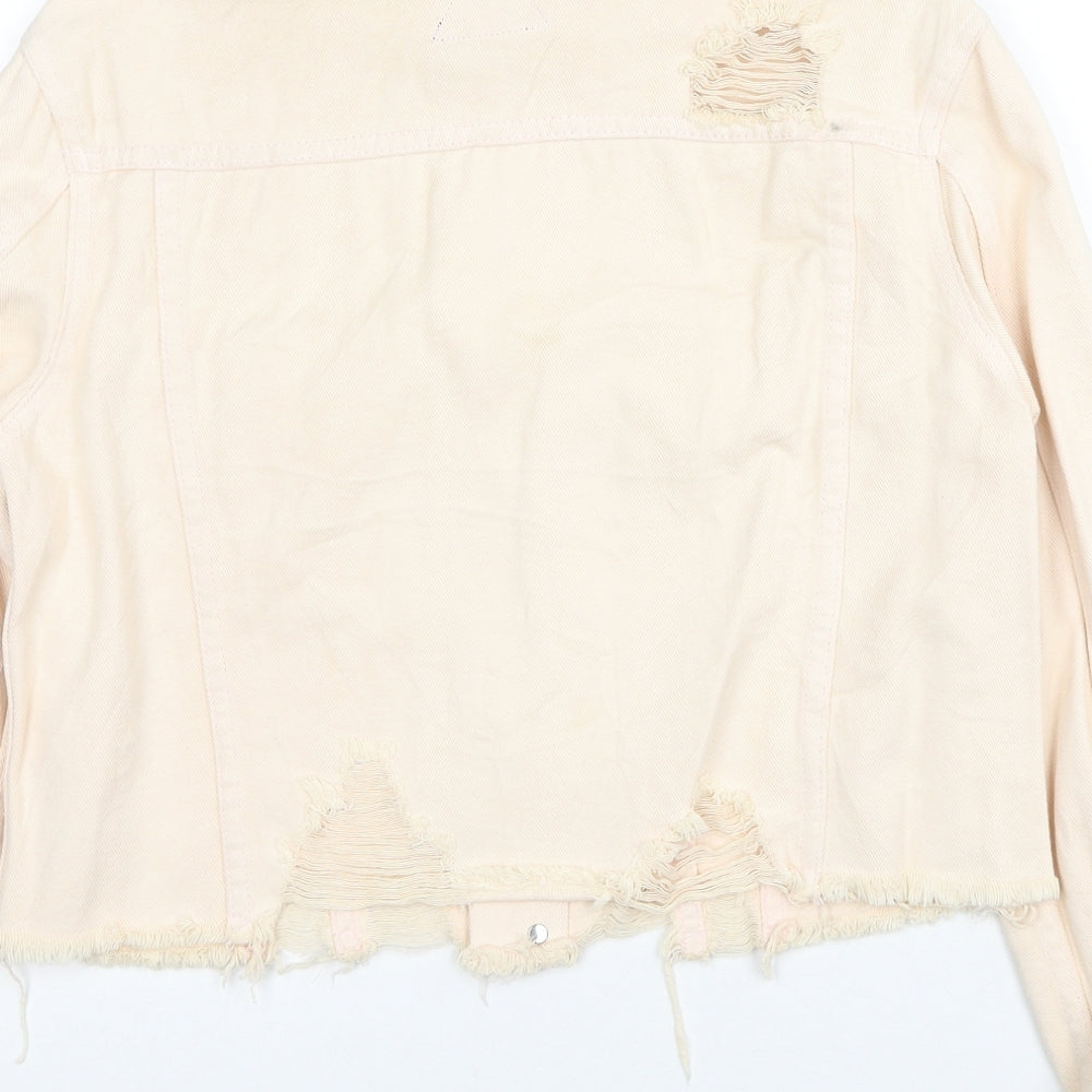 Signature 8 Womens Beige Jacket Size S Button