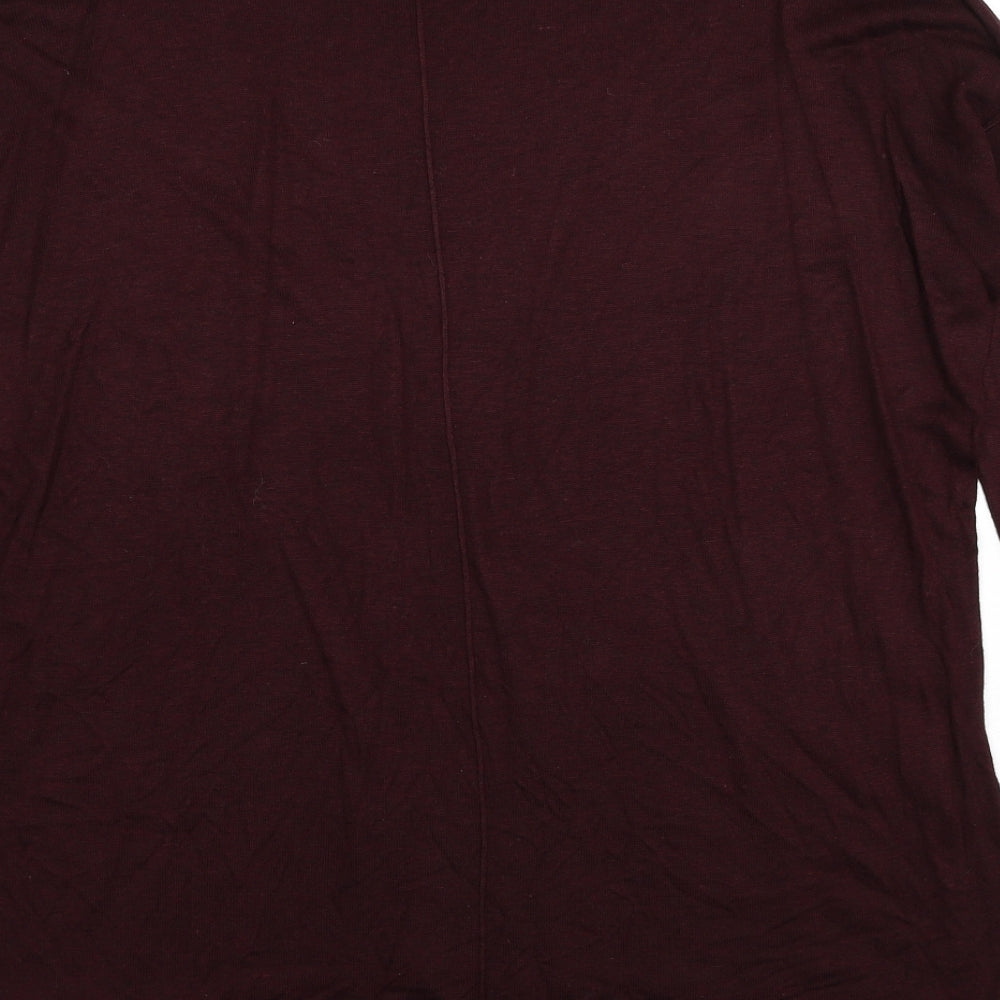 H&M Womens Red Round Neck Acrylic Pullover Jumper Size S