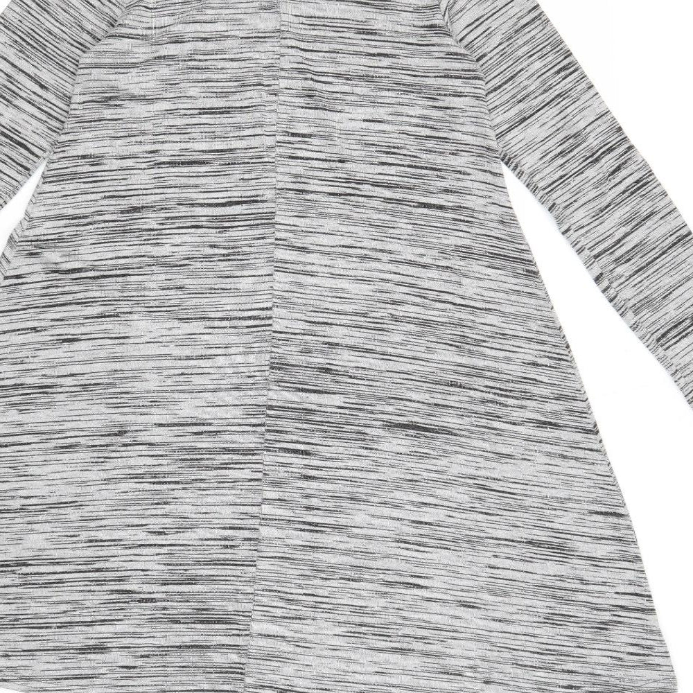 ASOS Womens Grey Viscose Trapeze & Swing Size 8 Mock Neck Pullover