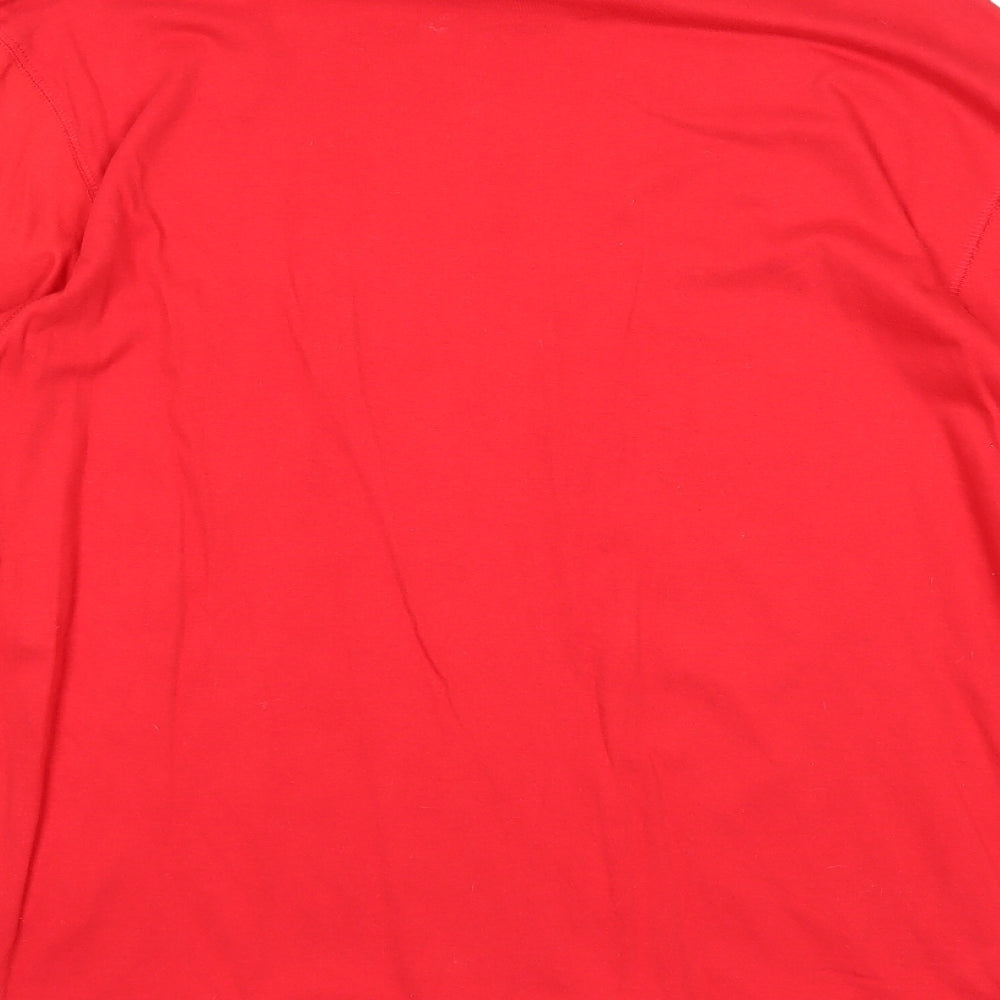 Festive Fun Mens Red Cotton Pullover Sweatshirt Size M - Dear Santa....