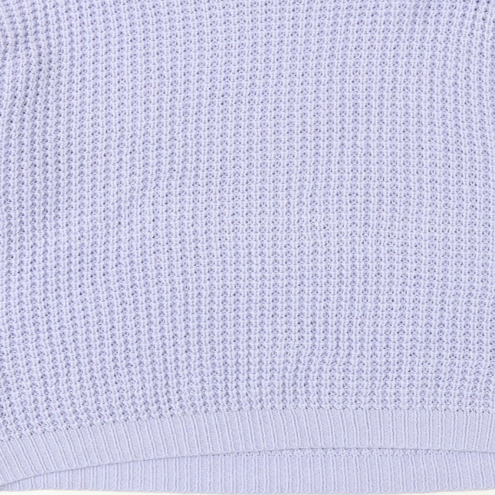 Missguided Womens Purple Scoop Neck Acrylic Pullover Jumper Size 14