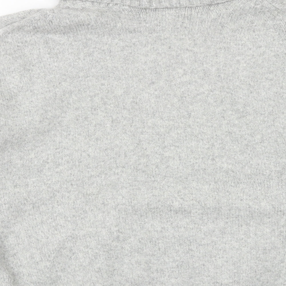 H&M Womens Grey Roll Neck Acrylic Pullover Jumper Size XS
