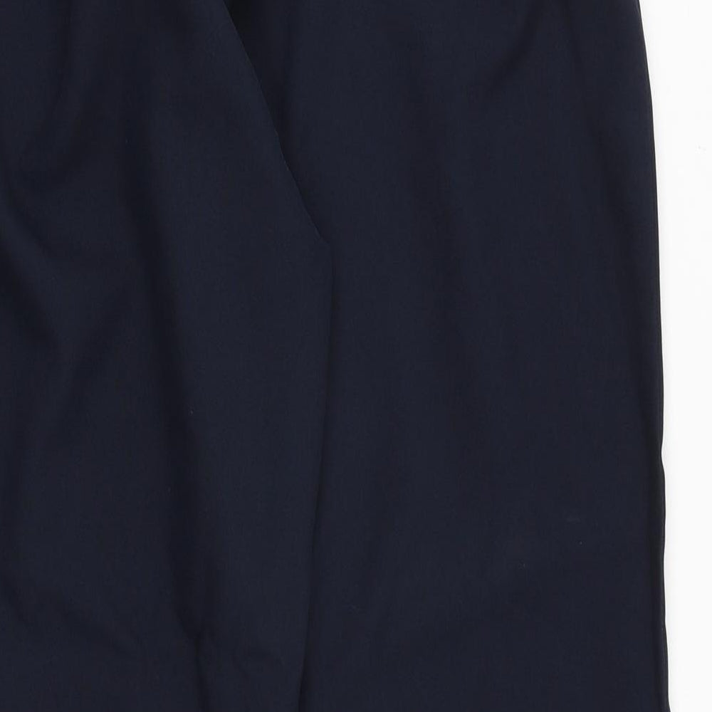 Preworn Womens Blue Polyester Cropped Trousers Size S Regular
