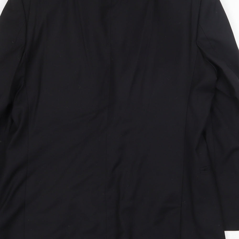 Red Herring Mens Black Polyester Jacket Suit Jacket Size 40 Regular