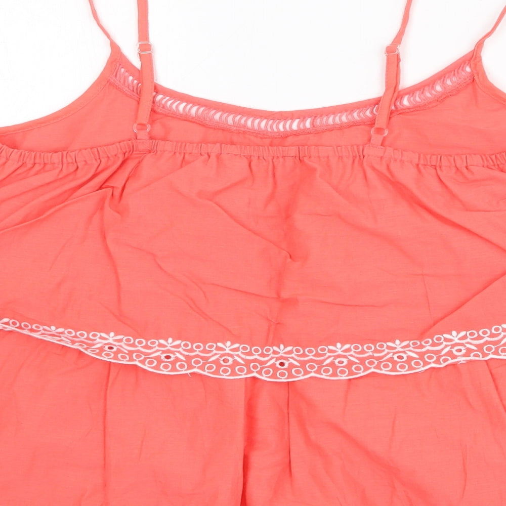 Atmosphere & Here Womens Pink 100% Cotton Basic Tank Size 8 Square Neck