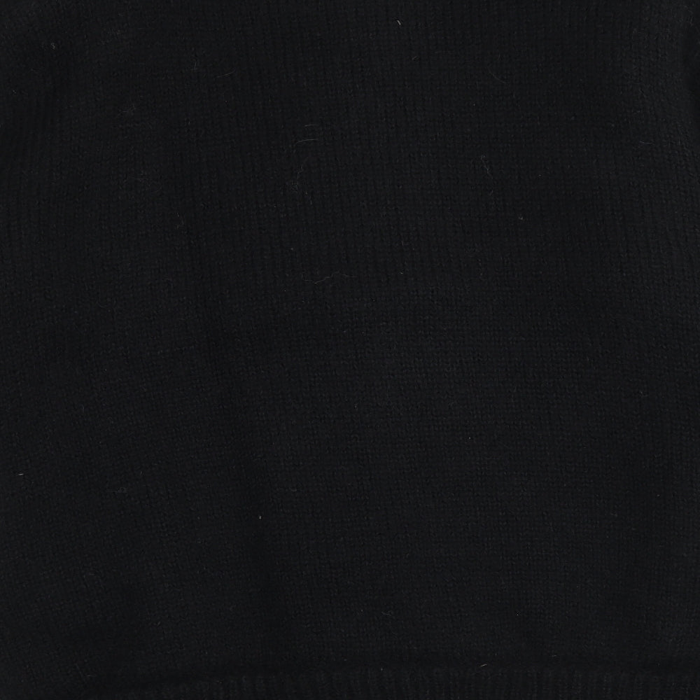 Joella Di Marco Womens Black Floral Pea Coat Coatigan Size M Button