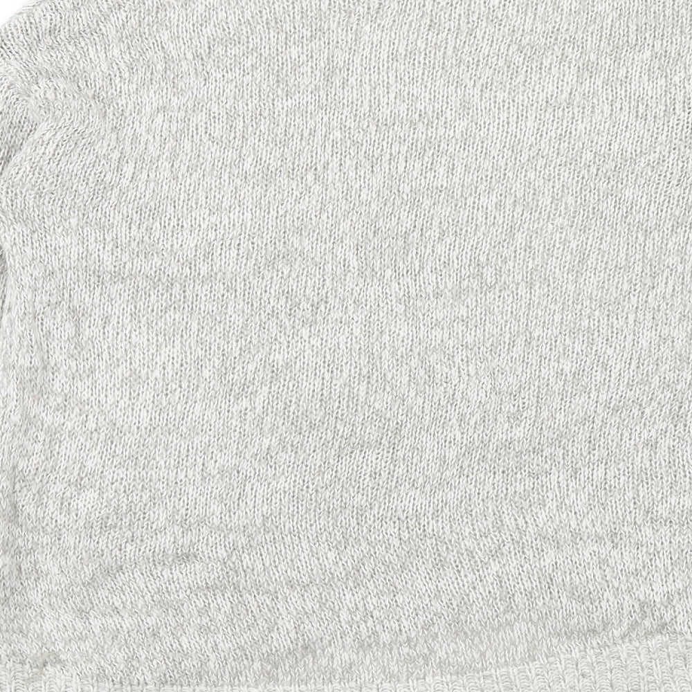 New Look Womens Grey Round Neck Acrylic Pullover Jumper Size M