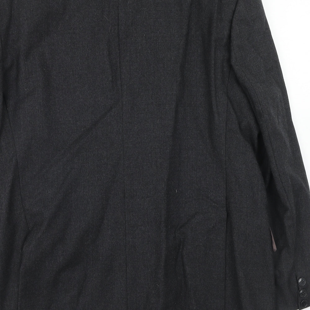 Preworn Mens Grey Wool Jacket Blazer Size 40 Regular