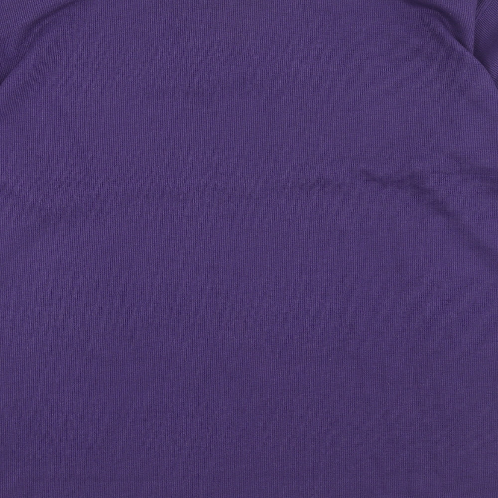 Paramor Womens Purple Boat Neck Polyester Pullover Jumper Size S