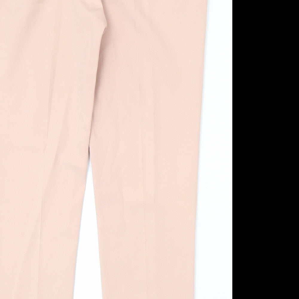 Made in Italy Womens Pink Polyester Chino Trousers Size 2XL Regular Zip