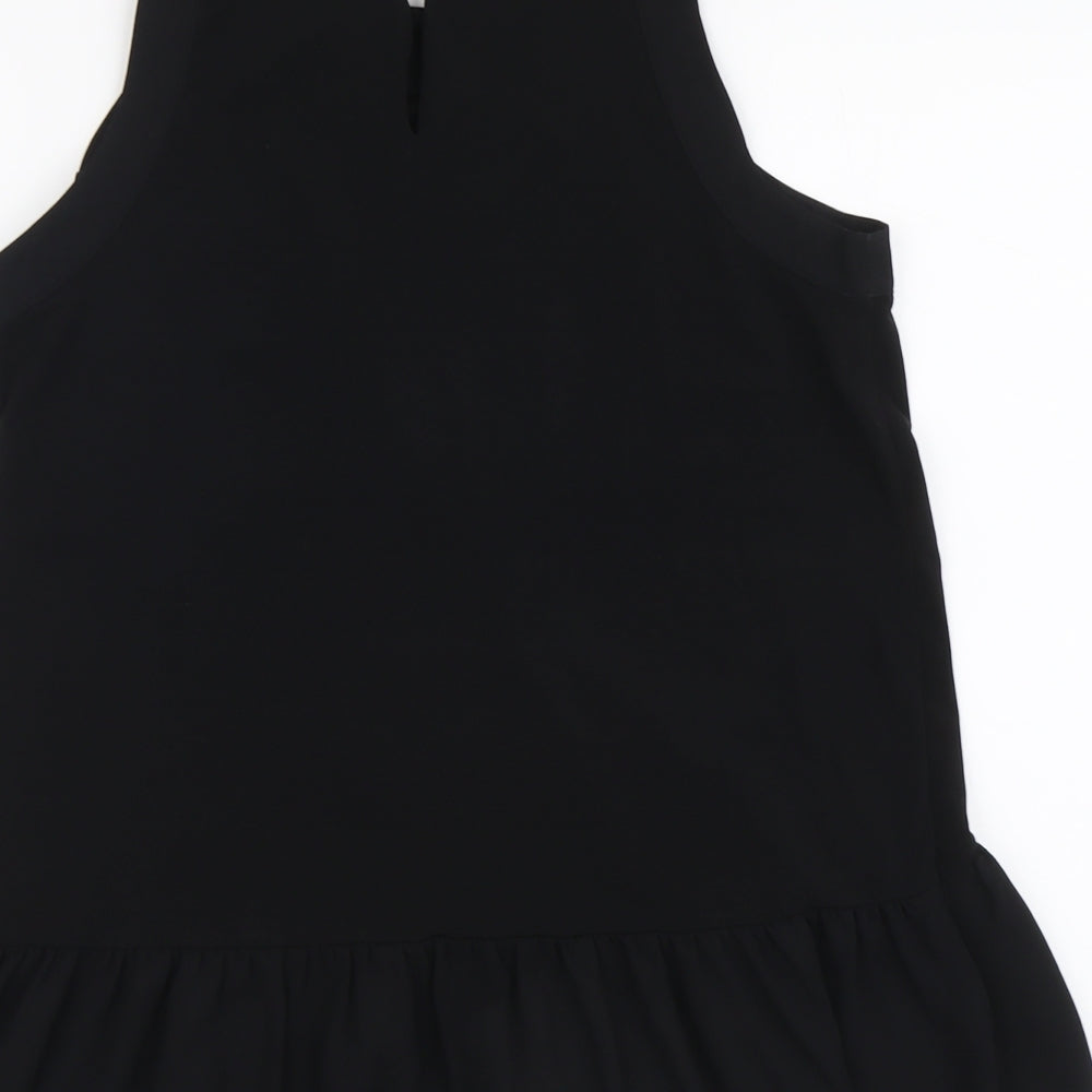 NEXT Womens Black Polyester Basic Tank Size 12 Round Neck