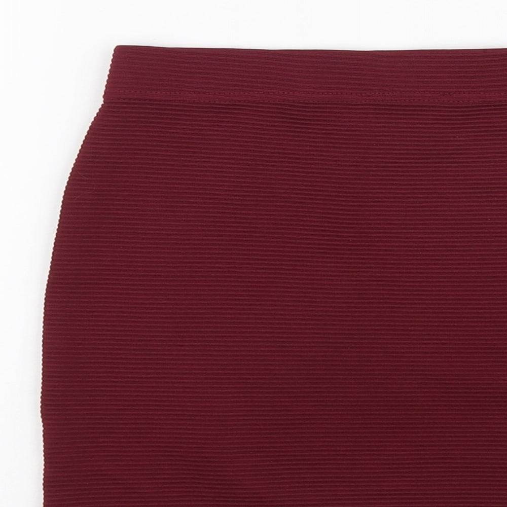 Select Womens Red Polyester Bandage Skirt Size 6
