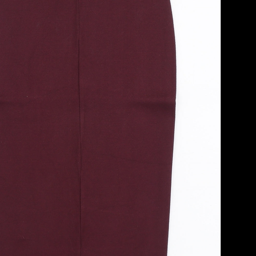F&F Womens Red Viscose Bandage Skirt Size 8