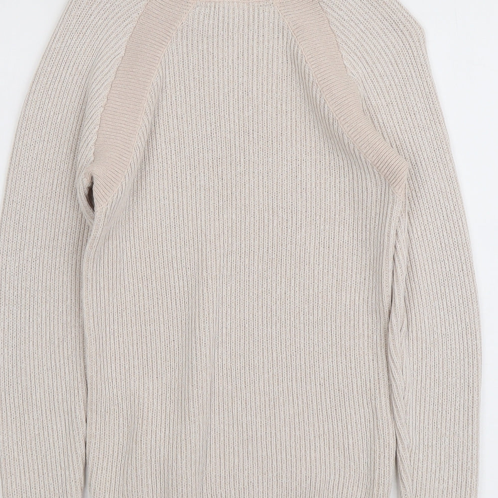 Principles Womens Pink Boat Neck Nylon Pullover Jumper Size 8