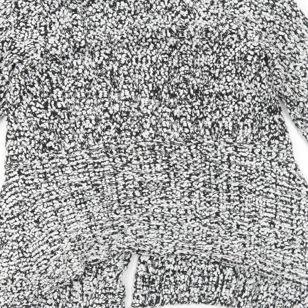 Firebrand Womens White Collared Acrylic Pullover Jumper Size M