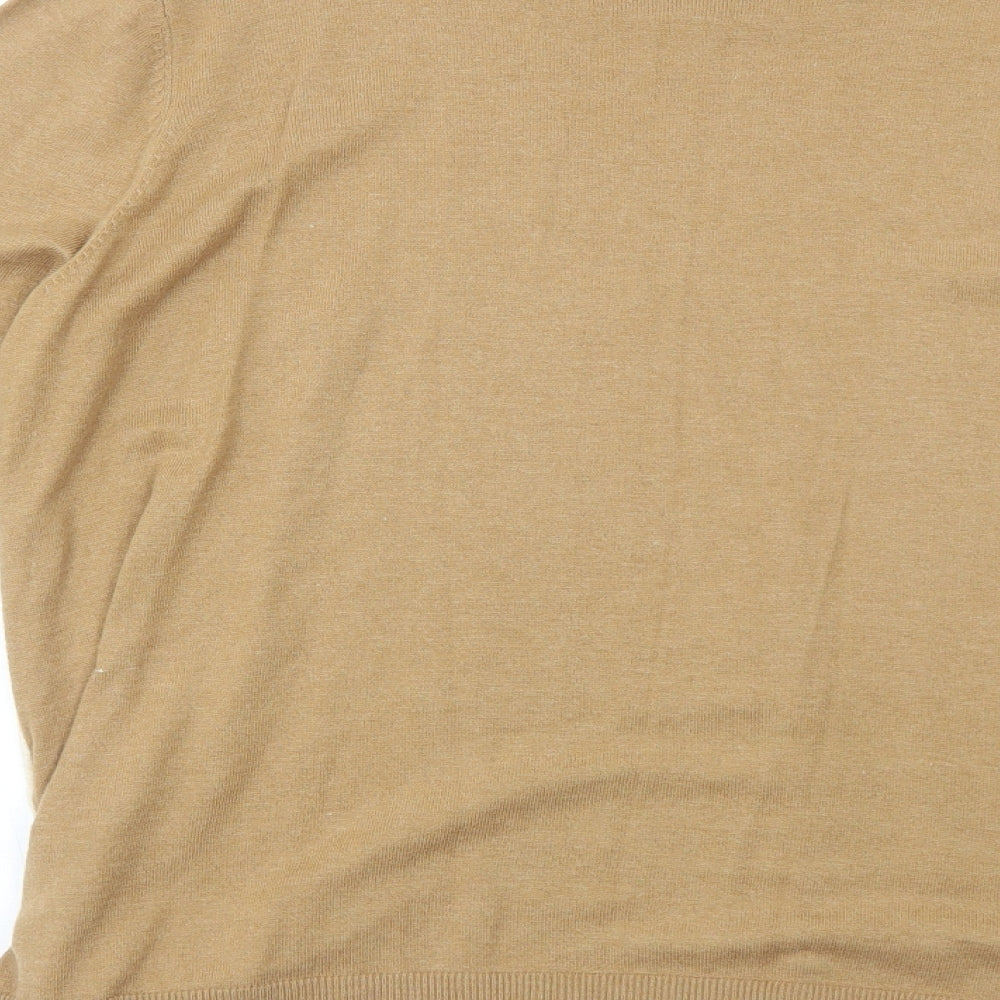 NEXT Womens Beige Boat Neck Acrylic Pullover Jumper Size 20 - Tie Sides