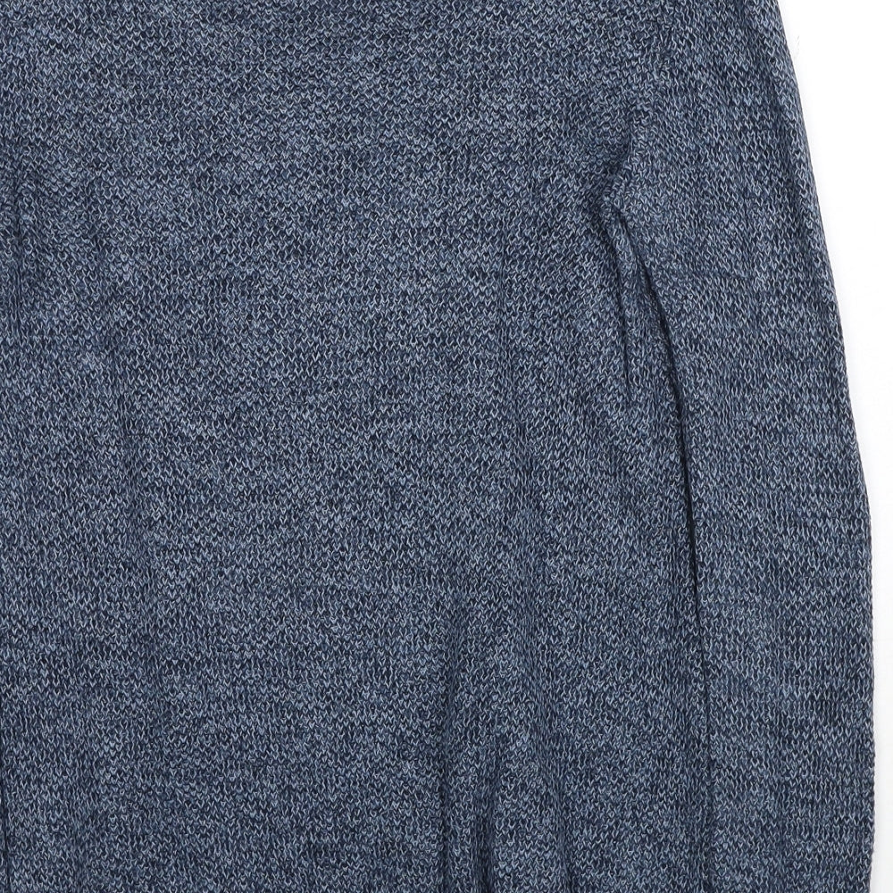 Multiblu Womens Blue Scoop Neck Cotton Pullover Jumper Size S