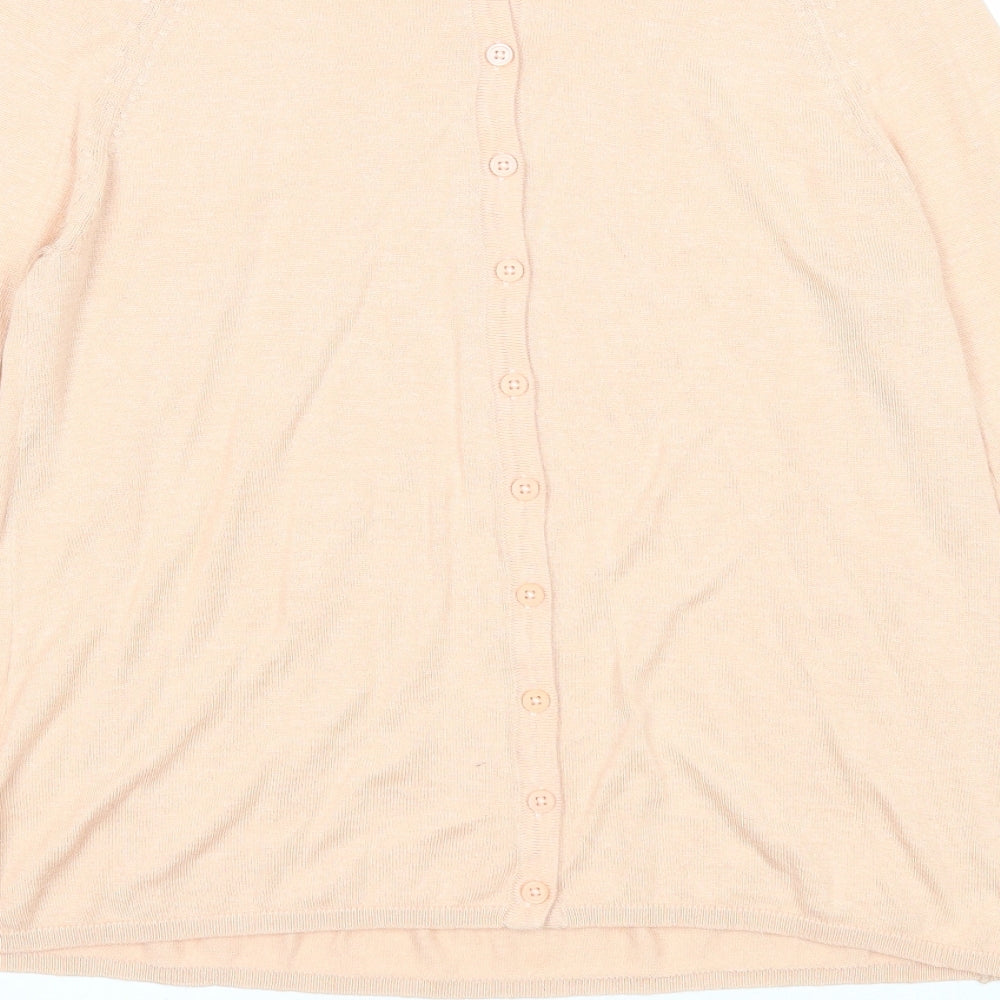 Marks & Spencer Womens Pink Round Neck Acrylic Pullover Jumper Size 10