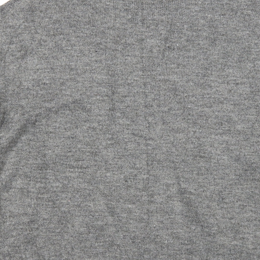 H&M Womens Grey Round Neck Acrylic Pullover Jumper Size M