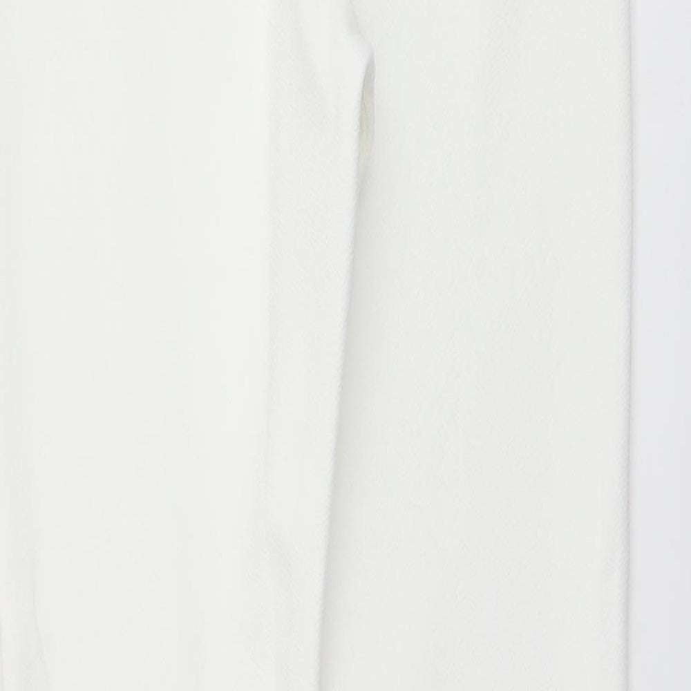 I SAW IT FIRST Womens Ivory Polyester Trousers Size 8 L26 in Regular