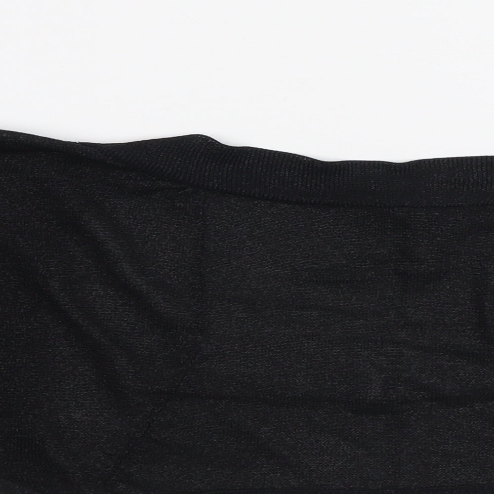 Coast Womens Black V-Neck Viscose Cardigan Jumper Size S - Cropped