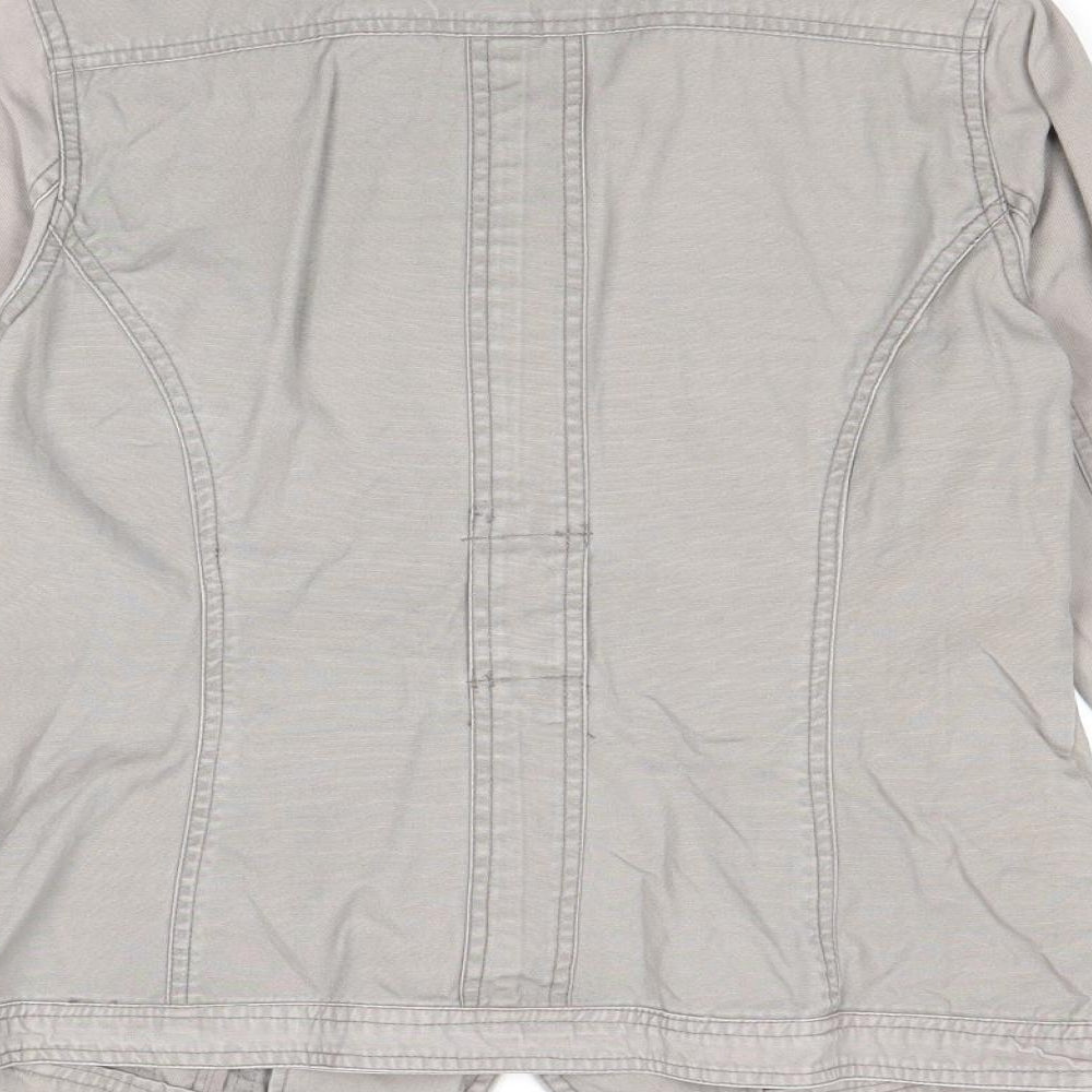 BHS Womens Grey Jacket Blazer Size 10 Buckle