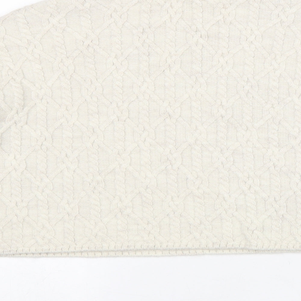 River Island Womens Beige Round Neck Acrylic Pullover Jumper Size XS