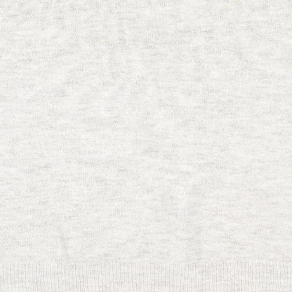 Atmosphere Womens Beige Round Neck Acrylic Pullover Jumper Size M - Lace Up Front