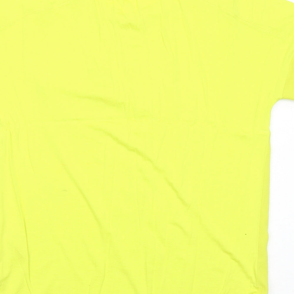 F&F Womens Yellow Polyester Basic T-Shirt Size 8 Round Neck