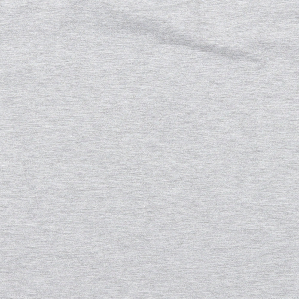 304 Womens Grey Cotton Basic T-Shirt Size S Round Neck