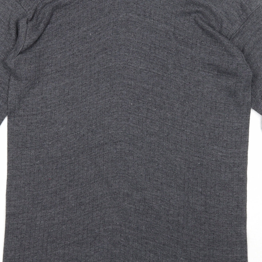 Gaffer Womens Grey Round Neck Cotton Pullover Jumper Size L