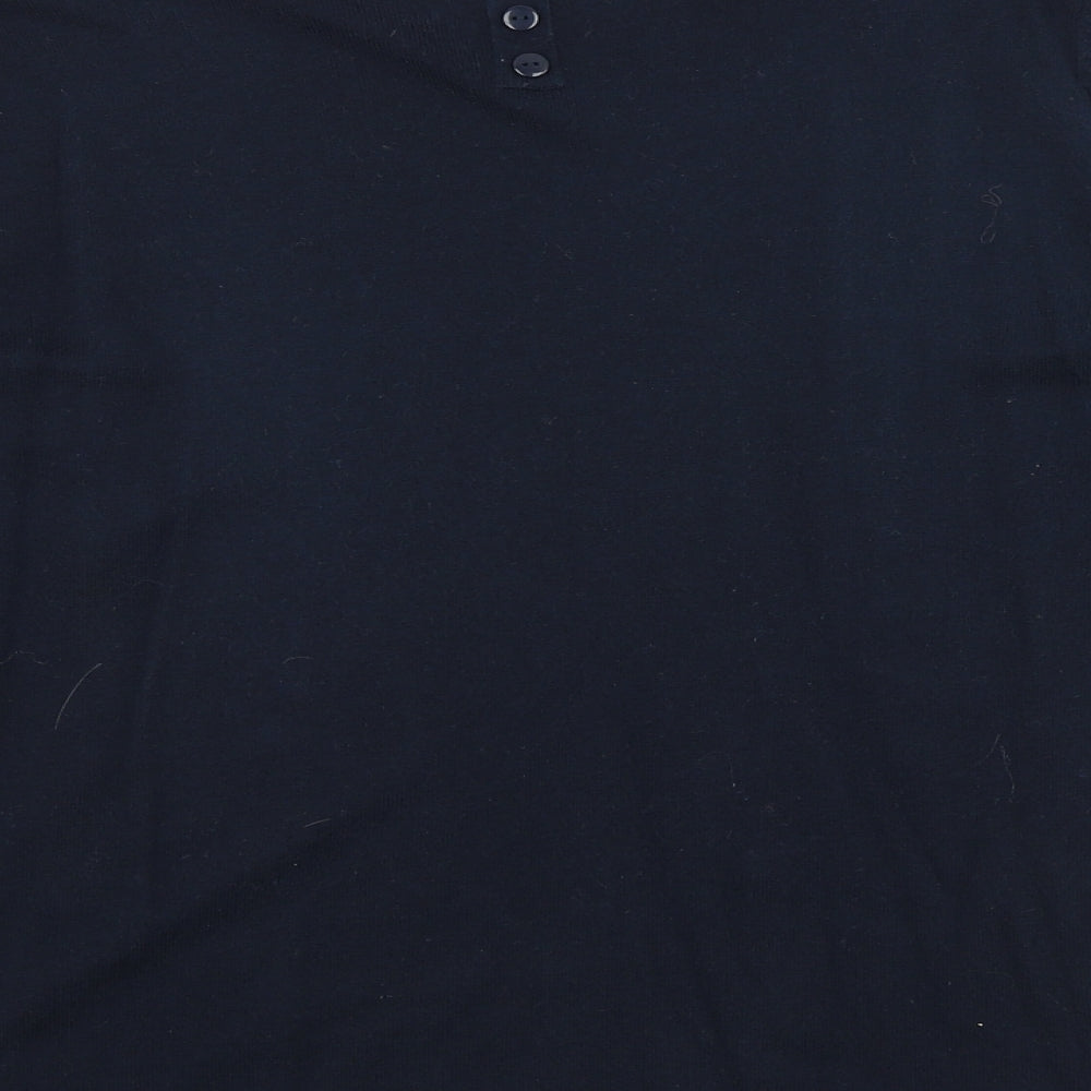 NEXT Womens Blue Square Neck Cotton Pullover Jumper Size 12