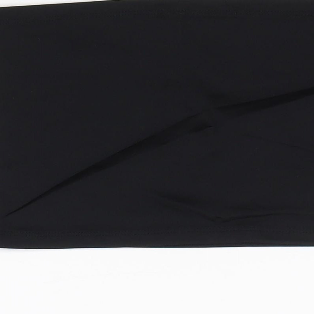 Mango Womens Black Polyamide Cropped Tank Size L Off the Shoulder